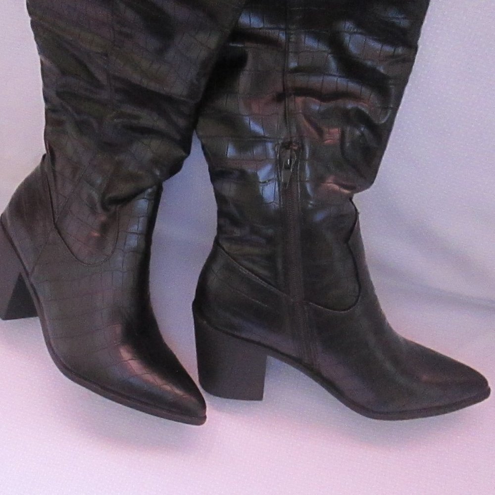 ๐ JOURNEE COLLECTION THERESE BLACK BOOTS SZ 7 NEW ๐ - Picture 10 of 16